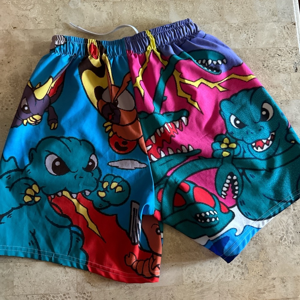 Baby Godzilla gym shorts